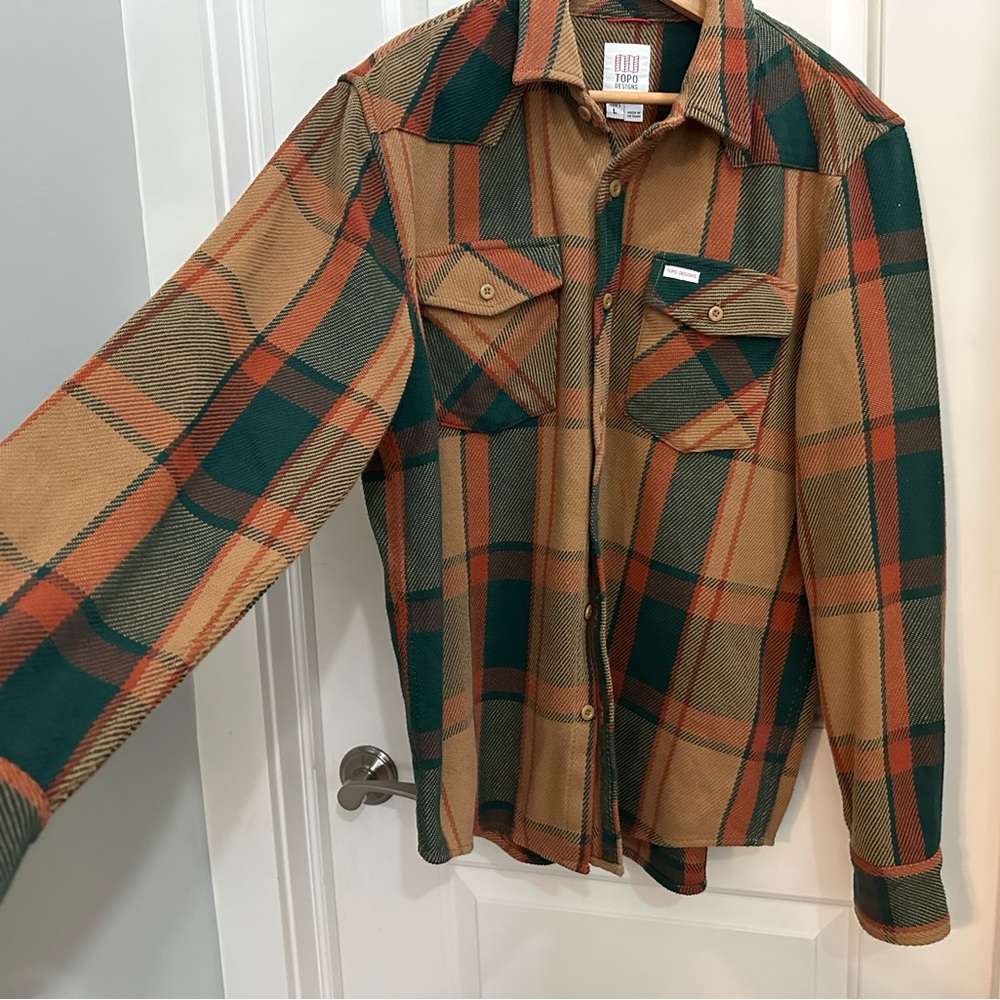 Danner - Topo Designs Plaid Shirt in Green and Brown - Picture 5 of 15